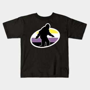 Nonbinary Bigfoot Cryptid Pride Kids T-Shirt